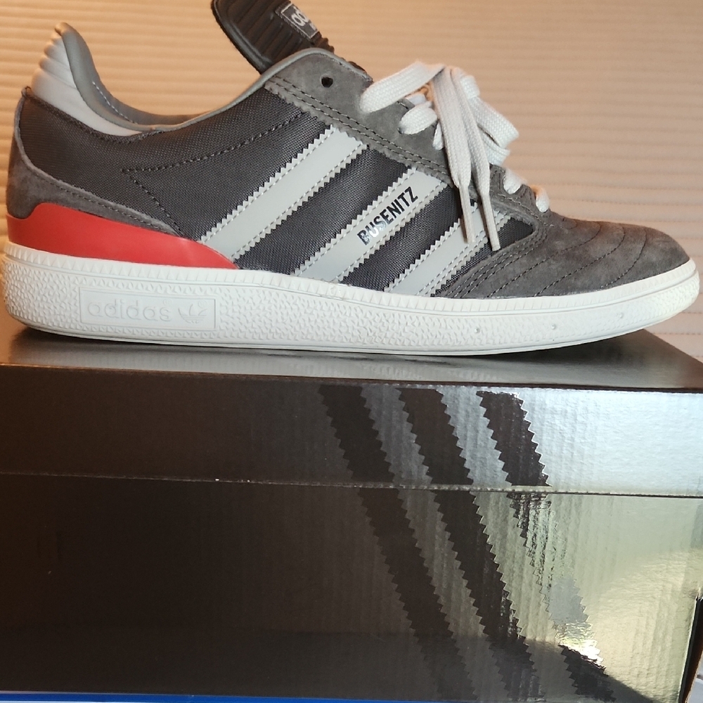 Adidas Busenitz Skateboarding Shoes - Granite and Dark Grey